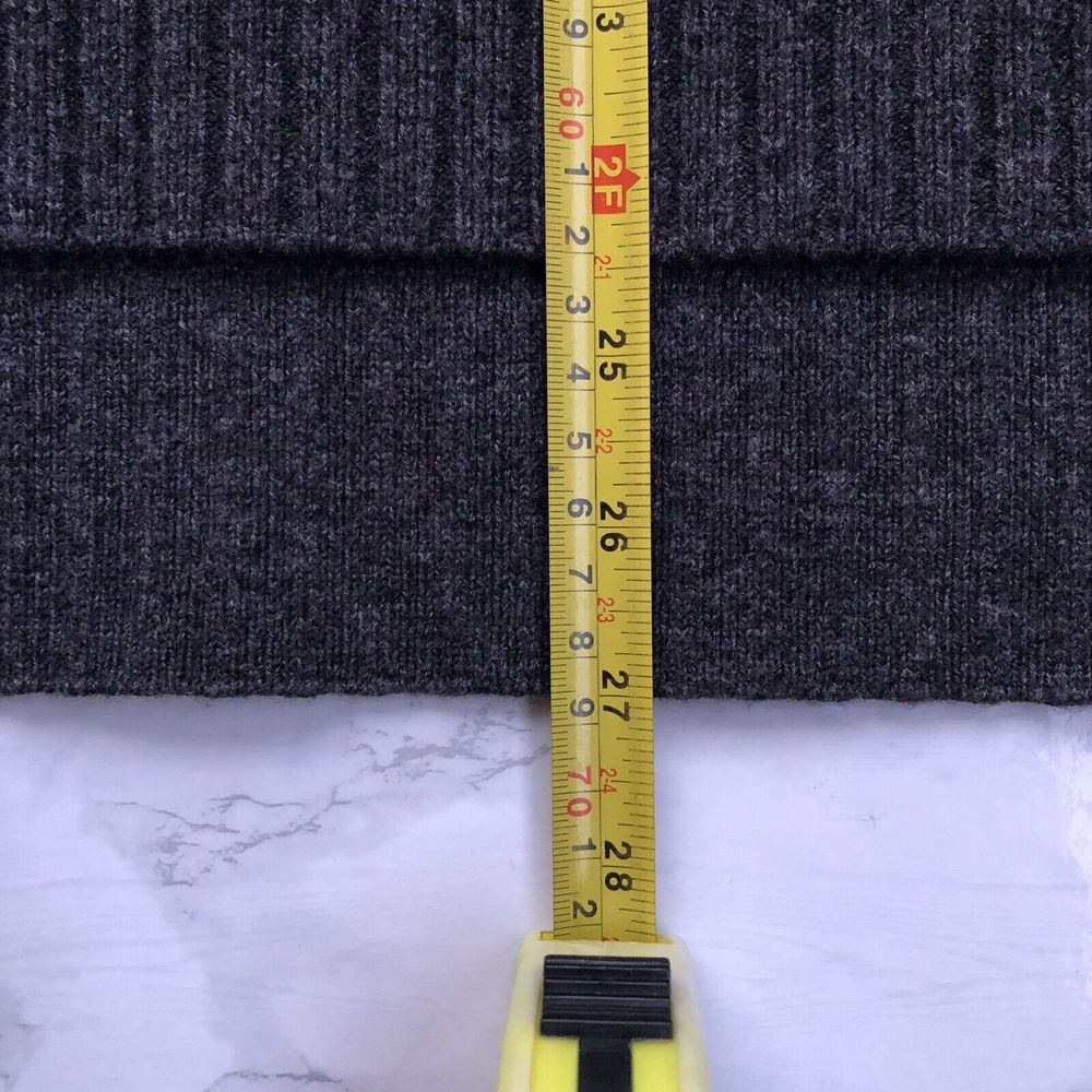 Athleta Womens Medium Animal Print Sweater Cashmere Wool Blend Gray Blue - Picture 6 of 11